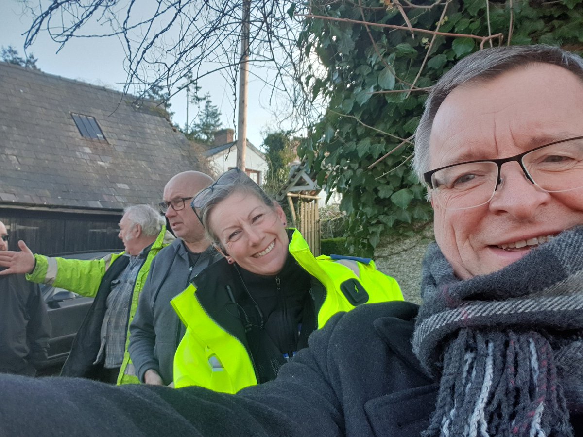 WmPowell2021's tweet photo. Positive meetings in #Talgarth & #Trefecca with #PCSOEmmaJackson @DPP_NPTBrecon @GoSafeCymru team & local @CommunitySpeedw volunteers. With #A479 closure at #Pengenffordd due to #StormDennis subsidence, there will be even more pressure on the #Talgarth #Llangorse run #Speedwatch https://t.co/j9Wz2ErYBX