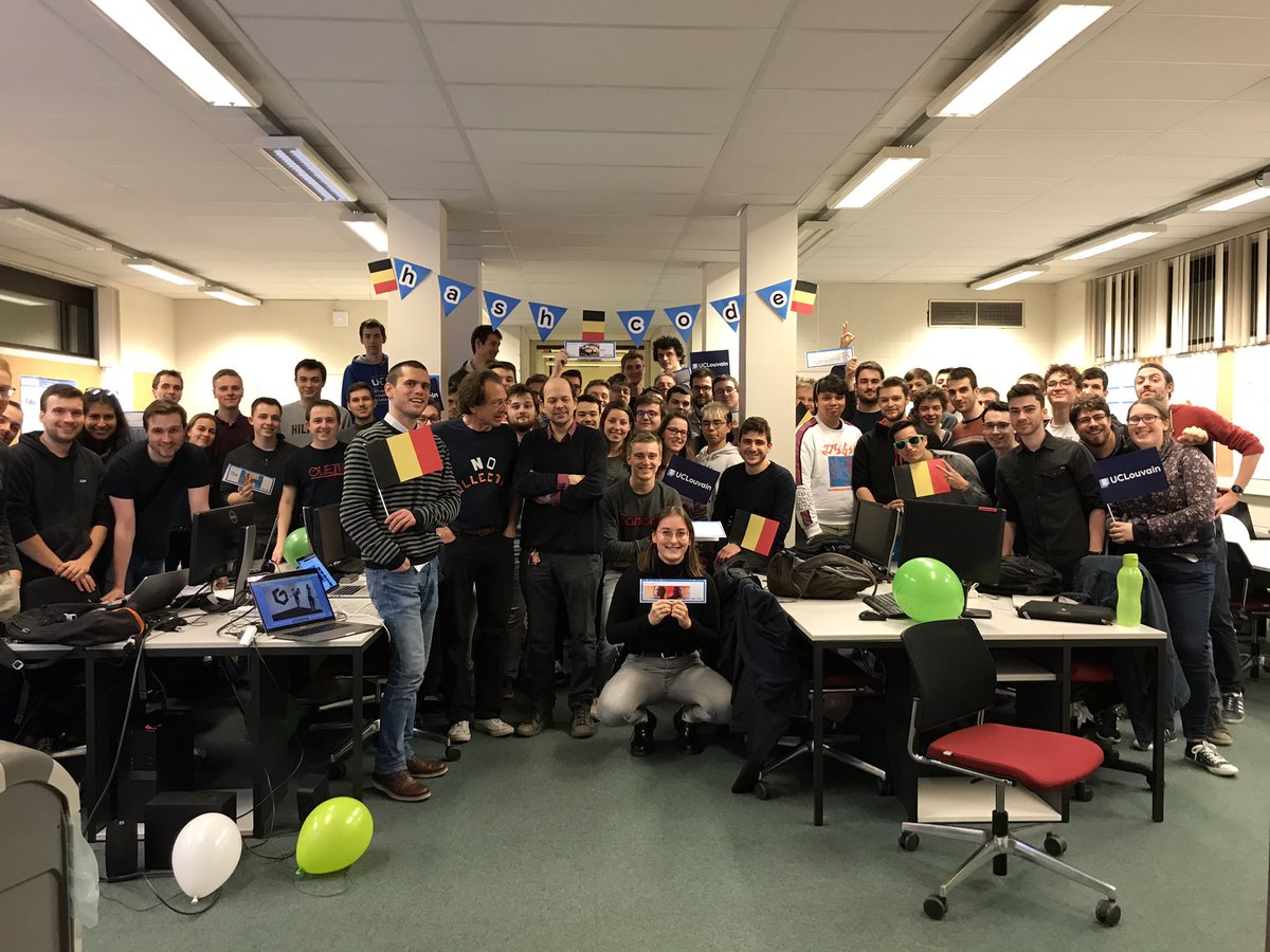 dervalguillaume's tweet image. .@UCLouvain_be is ready for the #HashCode2020 !
