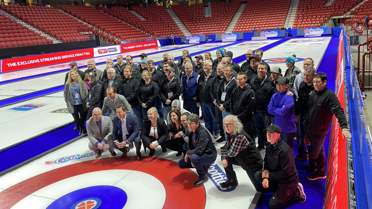 TSNCurling's tweet photo. The hard working @TSNCurling crew! #STOH2020 https://t.co/WFeDPuPcs5