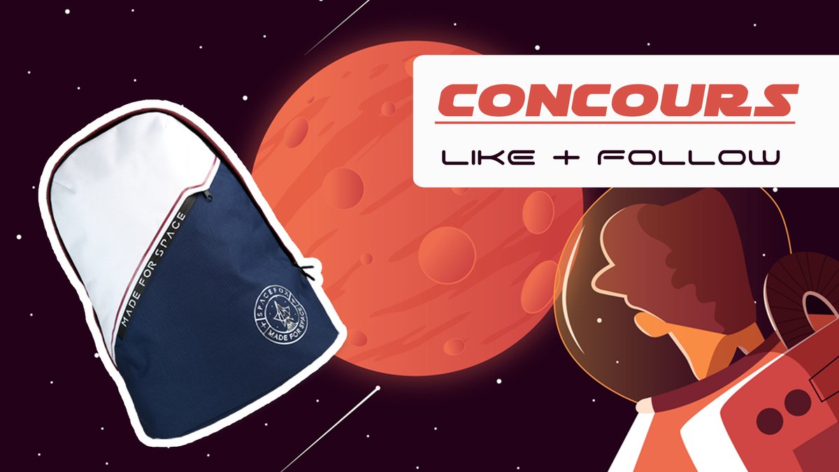 🚀#CONCOURS🚀

2 Backpack Explorer à gagner !

Pour jouer 🔽

❤ Like + Follow <a href="/Spacefox_shop/">Spacefox</a> 
👩‍🚀Tag l'ami avec qui tu irais sur Mars
🔭UN SEUL objet pour survivre sur Mars : tu prends quoi ?

Les 2 meilleures réponses gagnent un sac et partent en mission sur Mars😎

TAS 26/02