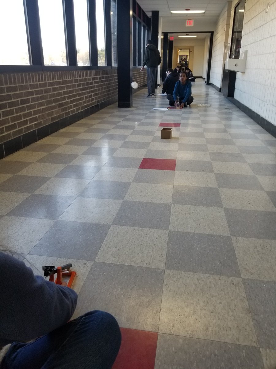 PCEPSTEM's tweet photo. Freshman engineering class is testing their catapults after designing and building them. https://t.co/cVoMxsfTOG