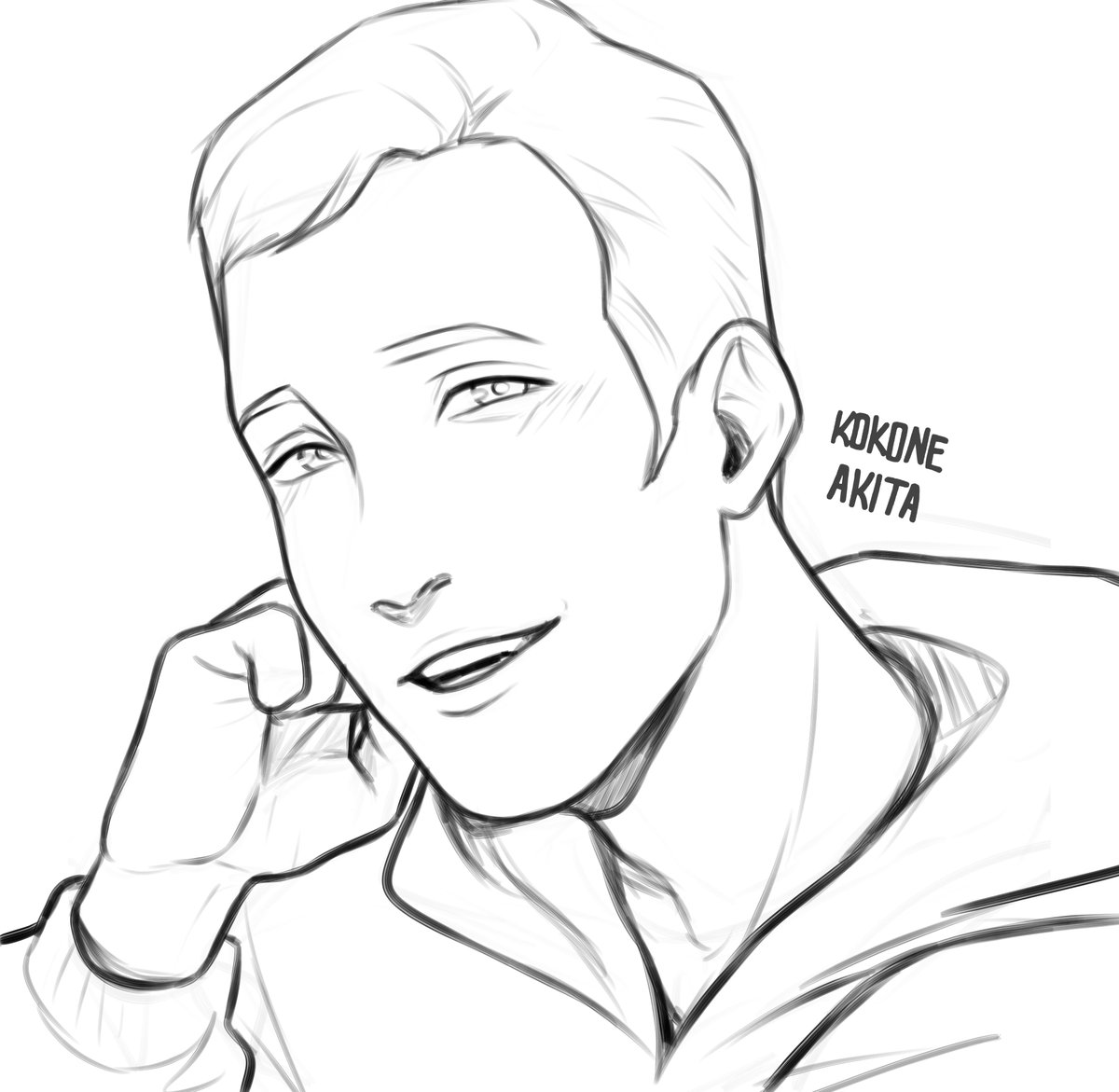 I was trying to make a short comic but my art style is very inconsistent so I'm not sure if I'll be able to finish it
This Simon looks very cute though 🥺
#DetroitBecomeHuman 