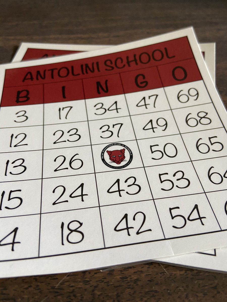AntoliniES's tweet photo. Join us tonight for Family Bingo from 6-7 pm! This is a free event for Antolini families. There will also be a bake sale to support the fifth grade trip to Boston. Hope to see you tonight! #newhtfd https://t.co/zOmEF4YSlR