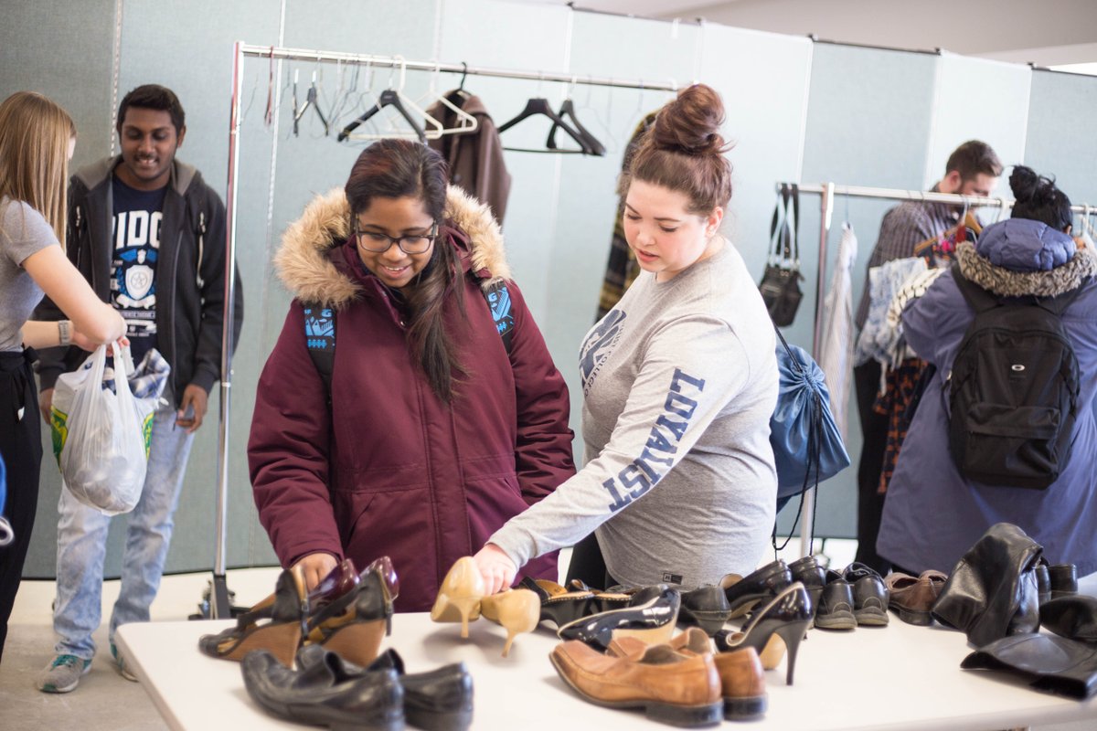 LoyalistCollege's tweet photo. Students updated their professional wardrobes during the #WorkYourWardrobe event yesterday thanks to generous donations from the Loyalist community! #DestinationLoyalist https://t.co/PE1vWFTxyd