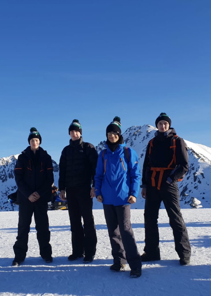 Our Year 11s modelling their RWS bobble hats, their prizes for winning the quiz! All that revision for PPE2 is clearly paying off! #makingeverydaycount #RWS11