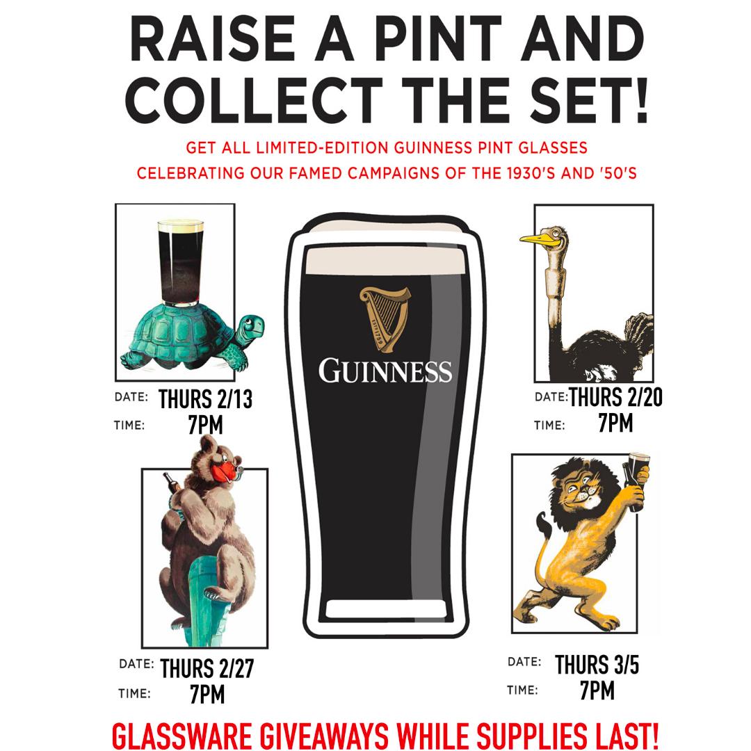 Join us at #CavsHeadhouse tonight for round 2 of our Guinness Glassware Giveaway! Stop by for a chance to take home this weeks' limited edition pint glass celebrating Guinness' campaigns from the '30s and '50s.

Starts at 7pm | More info here: bit.ly/39syzqB