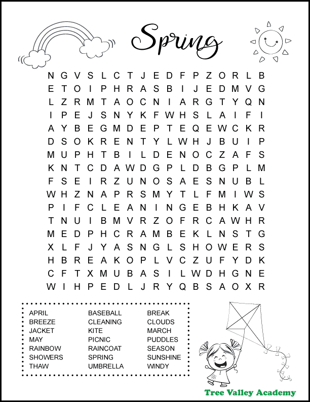Spring Hidden Pictures For Kids