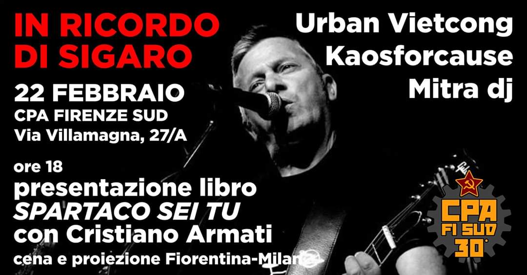 Sabato, partiremo per Firenze
