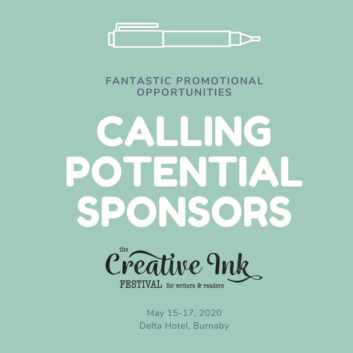 creativeinkfest's tweet image. Want to get involved in a great writing festival? Become a sponsor for #CIF2020 and experience this fantastic promotional opportunity for yourself.