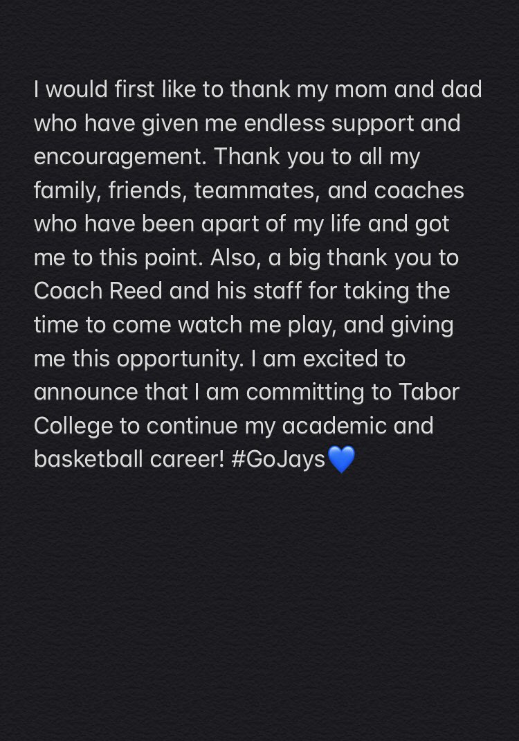 Raybreshears21's tweet photo. So excited to start my next chapter as a Bluejay!!💙 @TaborBluJWBB https://t.co/UN5MoBYHUK