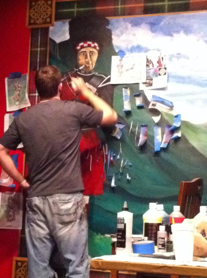 Throwback Thursday to the brilliant artist, Curtis Glover, creating the mural inside the Jig and Reel! 😍 We have loved seeing him take on even bigger and better projects each year. 🥂