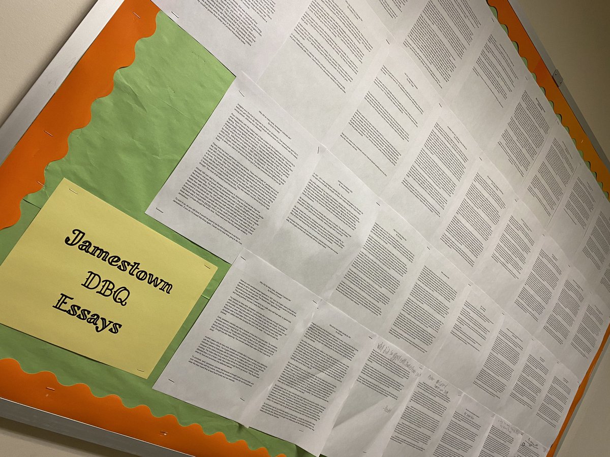 In early Jamestown, why did so many colonists die?” Fourth graders know why! So impressed with their analysis of documents to write their first DBQ essay! @APSGifted <a href="/TuckahoeSchool/">Tuckahoe Elementary School</a>