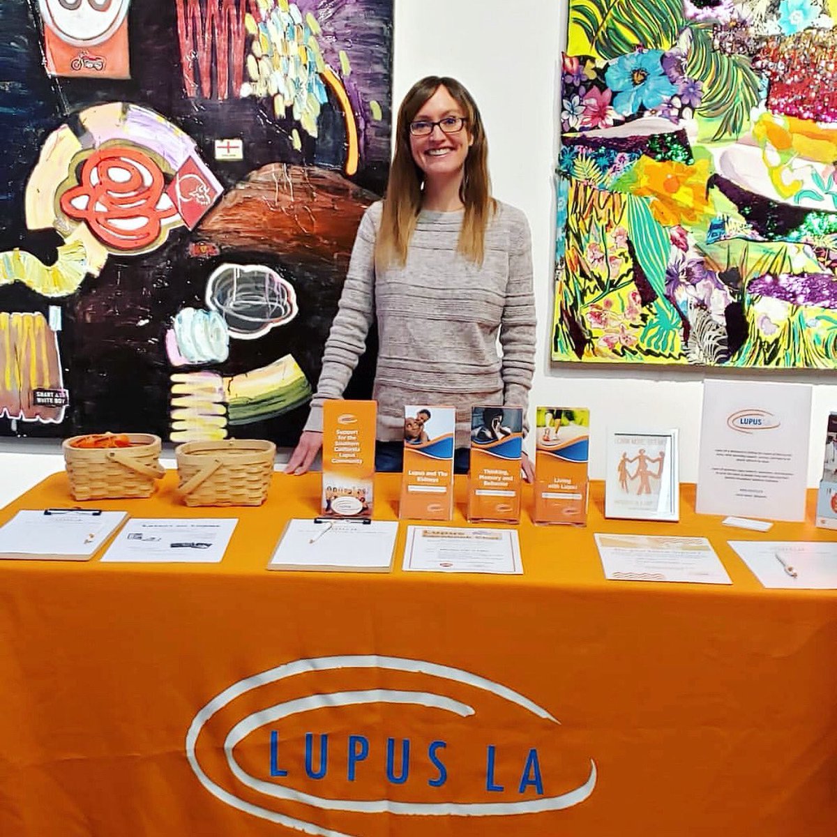 LupusLA's tweet photo. Are you coming to #TheLupusProject this weekend? Make sure to stop by the #LupusLA table to meet our team and learn more about our patient services! @TheLupusProject will bring together the #lupus commUNITY on Feb. 22nd at 1pm @ArtShare_LA. https://t.co/LtBLOUmjie