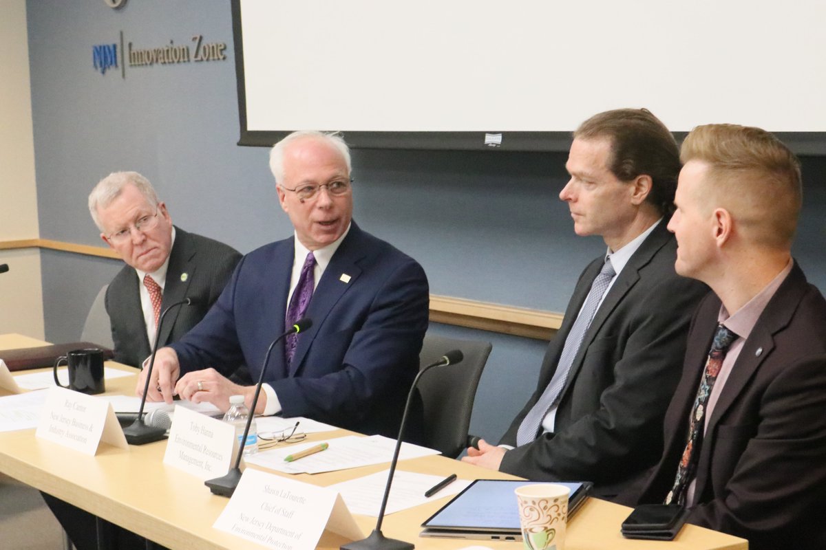 NJBIA's tweet photo. Thanks to all who attended today’s special Joint Environmental Quality and Energy Policy Committee Meeting @NJBIA HQ. Full house joined @CantorRaymond for discussion on #NJ’s Energy Master Plan. Special thx to @shawnlatur from @NewJerseyDEP @DeAngeloLD14 @BobGordon38 from @NJBPU https://t.co/8a408rVUJB