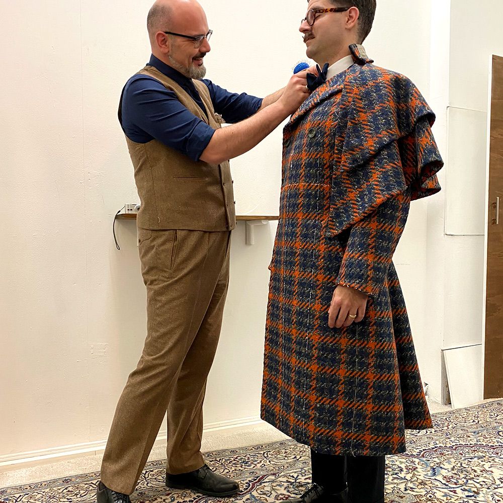 Dashing Tweeds on X: Behind the scenes, with tailor