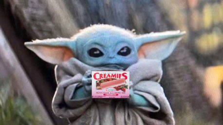 Creamies3's tweet photo. Baby Yoda agrees Creamies Ice Cream are his favorite! Go get yours today! #Creamies #CreamiesIceCream https://t.co/KpzymHf2Go