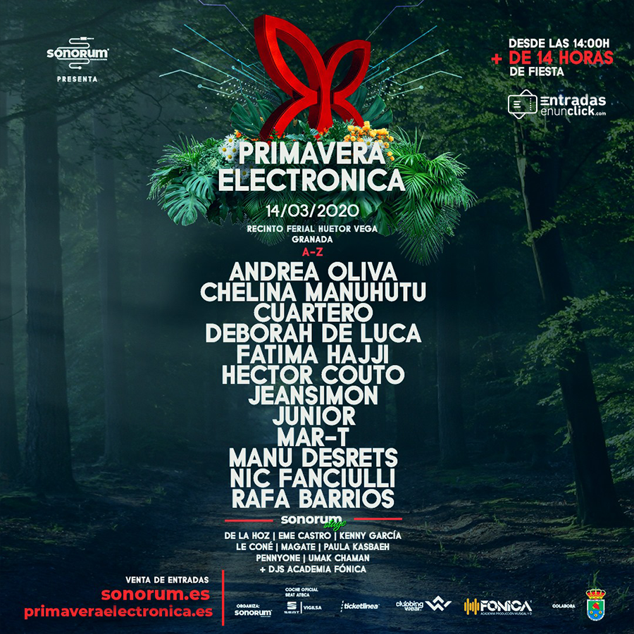 entradasclick's tweet photo. ✅ PRIMAVERA ELECTRÓNICA

Este es el cartel definitivo de Primavera Electronica fFestival

🎟 Entrada promocional anticipada 30€ + GG 🔥
📍 14 de marzo en el Recinto Ferial de Huetor Vega, Granada.

Hazte con tus #EntradasEnUnClick en https://t.co/3BxoNJs2UP

ℹ | 📱 623 101 008 https://t.co/FsRcIVcL0A