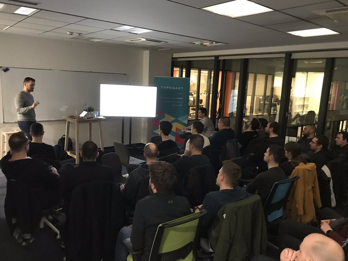 zgphp's tweet photo. Second talk: Rethinking the API development by @zoran_antolovic #zgphp #meetup #api #php https://t.co/oXrZi0sOlq