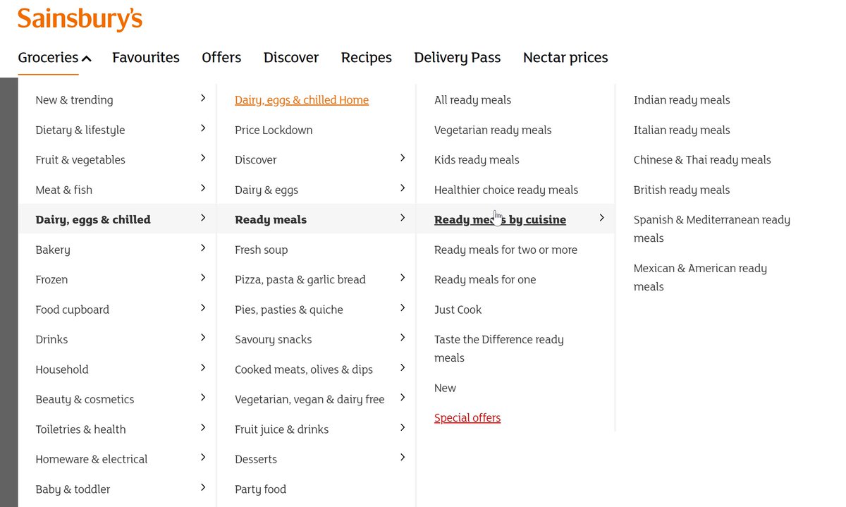 144. Desktop Navigation.Megamenus are almost always 'top navigation'. There are some odd exceptions that go with side nav.And the 'hybrid' is quite popular: Top navigation, with accordion menus from left to right (this has grown in popularity, as it ports well to mobile)