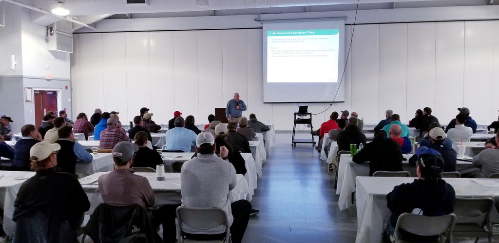AdvancedTurf's tweet photo. .@ChipHoumes with @precisionlabsturf gave a great presentation at our Central Indiana winter education seminar. We are all set to go this season on moisture management. Thanks for lending your expertise! #TurfEdu https://t.co/sGOQuKsuWD