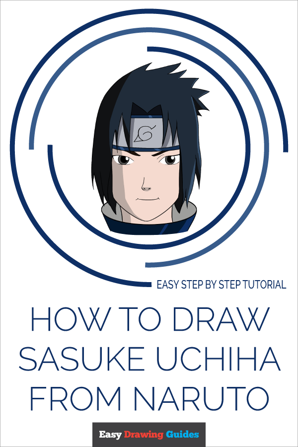 How to Draw Sasuke Uchiha from Naruto - Really Easy Drawing Tutorial