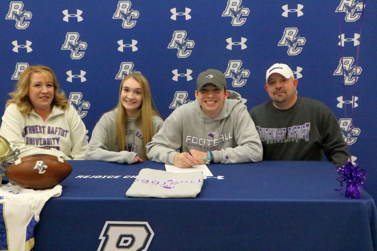 @RejoiceFootball senior QB <a href="/Riley_Walker11/">Riley Walker</a> signed his letter of intent Wednesday to play college football at <a href="/SBUniv/">SWBaptist University</a>.