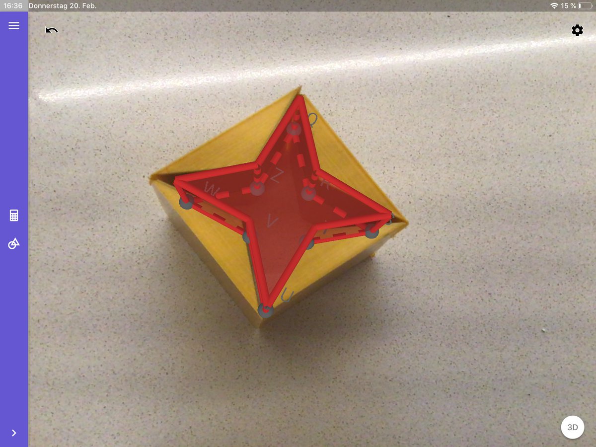 haasbenn's tweet photo. Reconstruction of a cube with the help of augmented reality in @geogebra 3D and a 3D Printer 😉. #mathsarefun @lerne_digital @ZukunftLernen @DigiLuxembourg @DZLMATHE @educationweek #teacher #STEMeducation https://t.co/6azev4UT3t