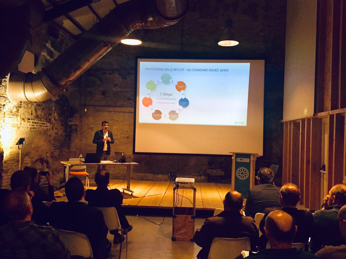 Rei_innova's tweet photo. In corso l’incontro #openTech sulla ‘Cybersecurity in Azienda’. Sta parlando Massimiliano Battigaglia di @Certego_IRT ‘Best practices e casi d’uso per proteggere la tua rete industriale’. << La Prevenzione è fondamentale. Sviluppare un approccio alla difesa>>. https://t.co/KUrY2A9EZF