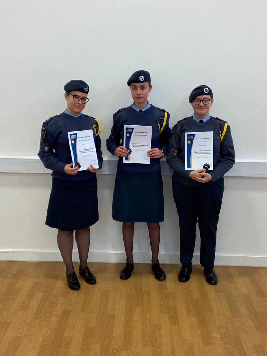 Three cadets from HBW have this week achieved their gold first aid badge after a week long course run by C&amp;E Region. Well done all those who undertook the course.