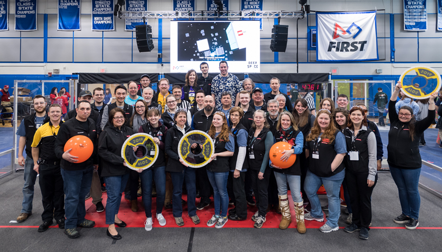 BAESystemsInc's tweet photo. BAE Systems has been an avid supporter of @FIRSTweets 
for more than 25 years. Today, we proudly sponsor more than 80 teams nationwide and hundreds of our employees volunteer each year as mentors and coaches. We can’t wait for the 2020 FRC season to start next week! @NEFIRST https://t.co/dzFfLlfBDa