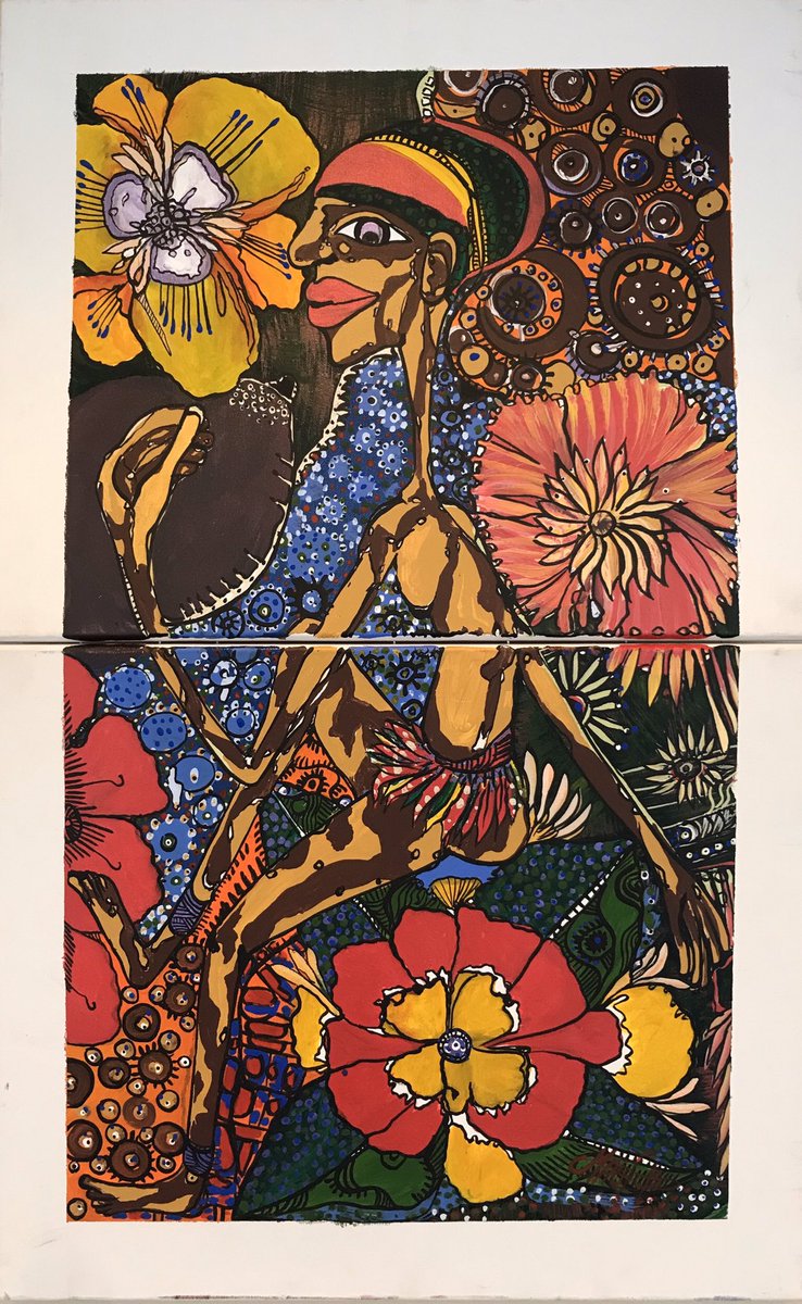 jacmelarts's tweet photo. Today’s Art du Jour is this 2-panel painting on canvas, 20”x32”, by Bruno Rene. https://t.co/O3HpeFTnKt