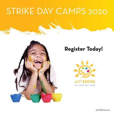 🎨Registration closes at 3PM! 

Register here: artshine.ca/art-camps

<a href="/CityKitchener/">City of Kitchener</a> <a href="/citywaterloo/">City of Waterloo</a> <a href="/cityofcambridge/">Shitty of Cambridge</a> <a href="/cityofguelph/">City of Guelph</a> #kwawesome