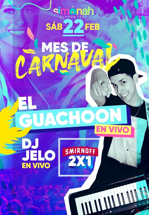 SIMONAHDISCO's tweet photo. #Sab22 #SimonahSummerFest #MesDeCarnaval #ElGuachoon #EnVivo #DjJelo #SentiteLibre 🤙🏼🤙🏼🤙🏼🤙🏼🤙🏼🤙🏼🤙🏼🤙🏼 @elguachoonok @DjJelook @emiherreraaa @BrunoB_O @LucianoPiazzaOk @DjPicantee @ClaudioWeppler 🤙🏼🤙🏼 https://t.co/a4x7qvb7xt
