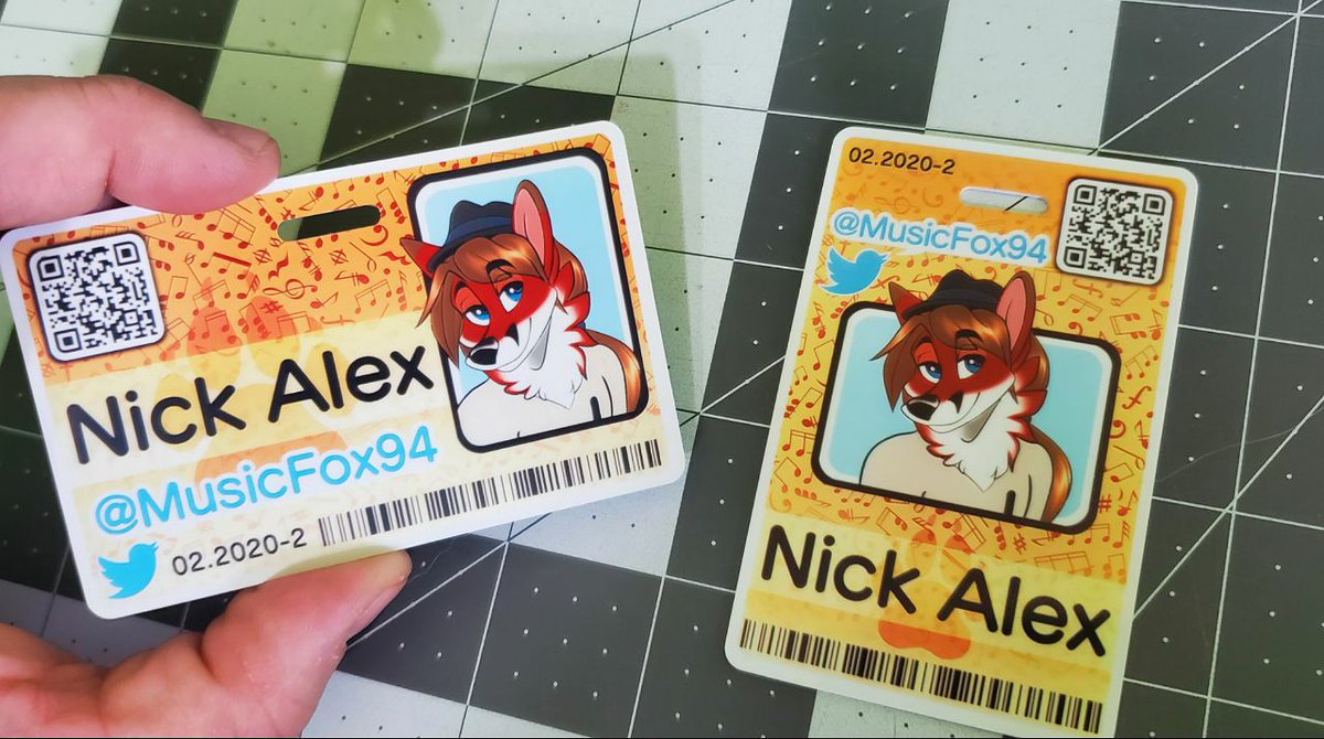 WinterSnoWolf's tweet photo. #FurryID badges headed home today for @Sylox95 @MusicFox94 @furandwhiskey & @KibaKitsune 🤩 https://t.co/MyhObASs35
