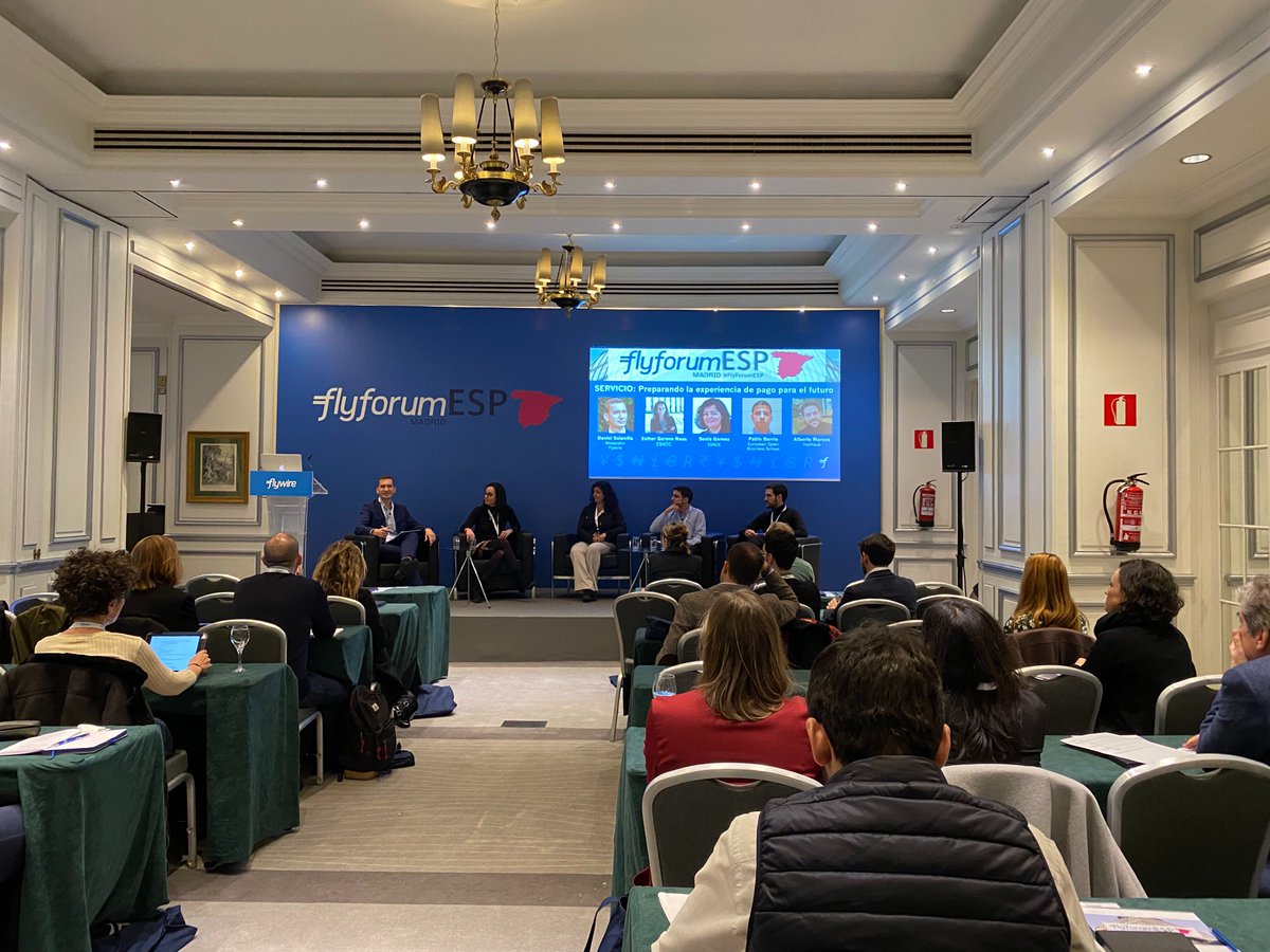 Flywire's tweet photo. We had a great #FlyForumESP today. Muchas gracias a todos! Thank you for attending our #FlyForum event in #Madrid, #Spain. We would like to give a shout out to all of our amazing presenters for their time! @franciscopolo @torremochaj #españa #FlywireEDU #payments #fintech https://t.co/OuVDrk2FPh