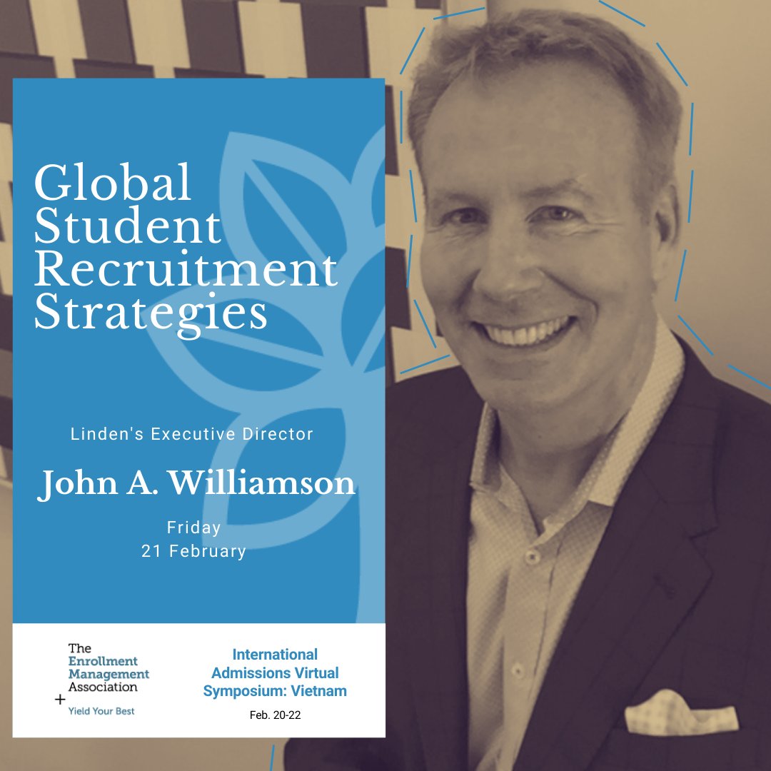 Our executive director, John A. Williamson, is presenting at <a href="/EnrollmentORG/">EMA</a>'s International Admissions Visual Symposium: Vietnam on global recruitment strategies tomorrow (9p PST tonight). #EMA #LindenExperience #ILoveBoarding