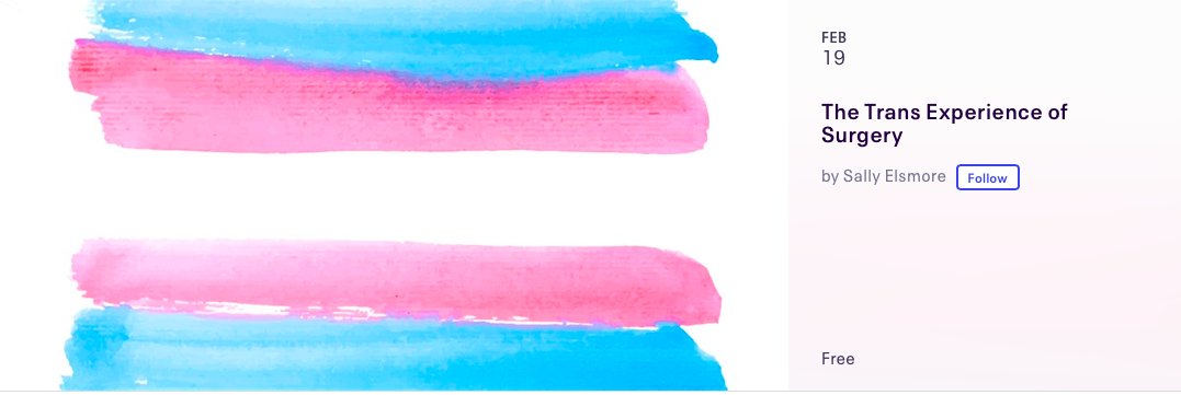 Thread.‘The Trans Experience of Surgery’Okay, so this is a weird one. A 2-hour discussion held at UCL.