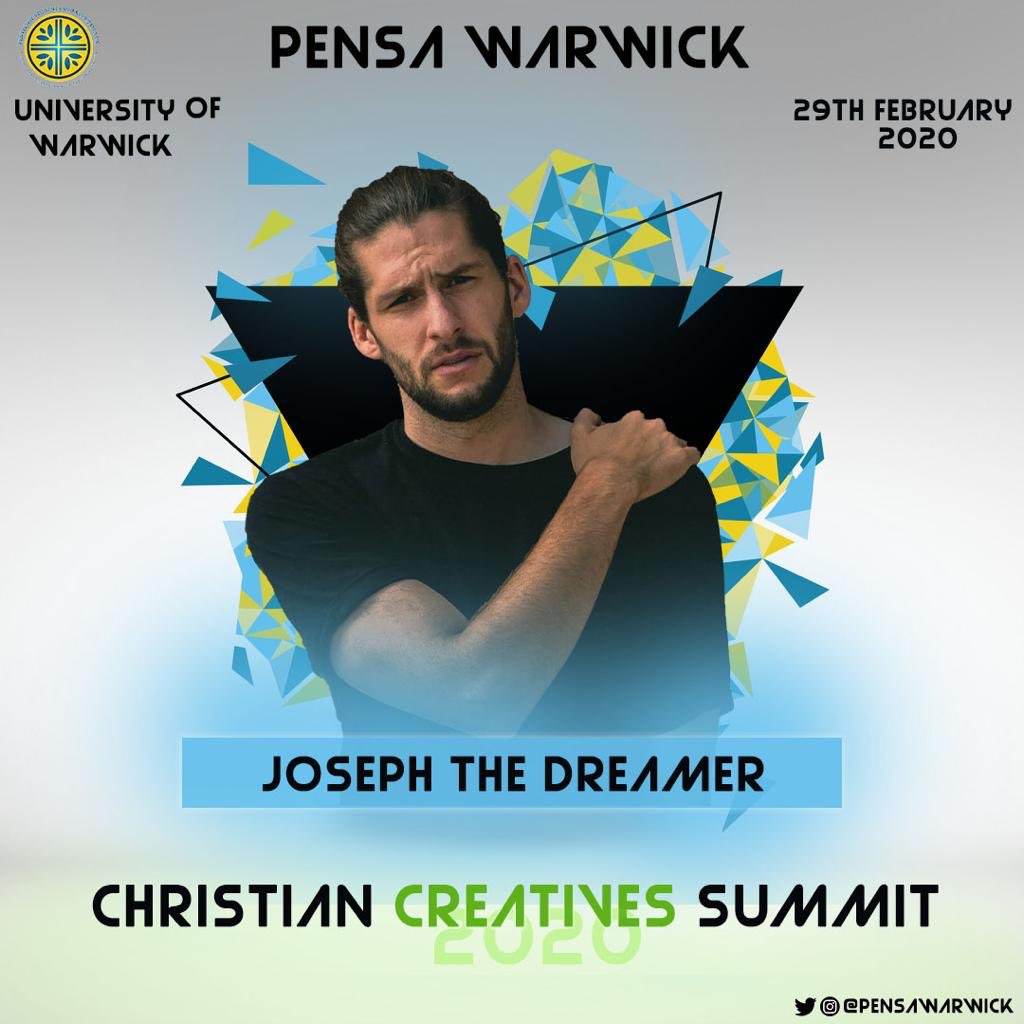 We are pleased to announce <a href="/josephthedreamr/">Joseph The Dreamer</a> as one of our special guests for #CCS2020

Joseph is a video creator of great versatility, he produces high-quality Christian short films, spoken word poetry, vlogs and inspirational videos via YouTube, about the works of his own life.
