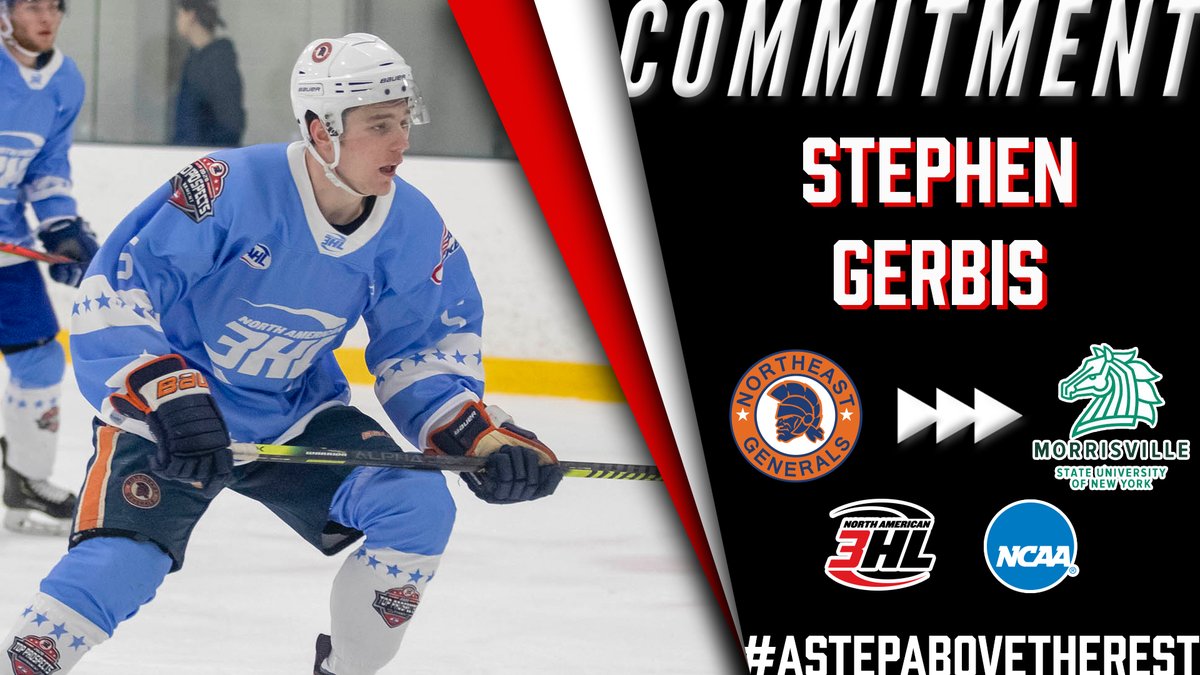 #NA3HL Commitment Alert: <a href="/negenerals/">Northeast Generals</a> captain and #TopProspects forward Stephen Gerbis has committed to play NCAA Division III hockey for <a href="/MSCMustangs/">Morrisville Mustang Athletics</a> #StepAbovetheRest na3hl.com/news/story.cfm…