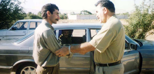 The legendary ARGK commander Sari Ibrahim with Abdullah Öcalan in Syria.