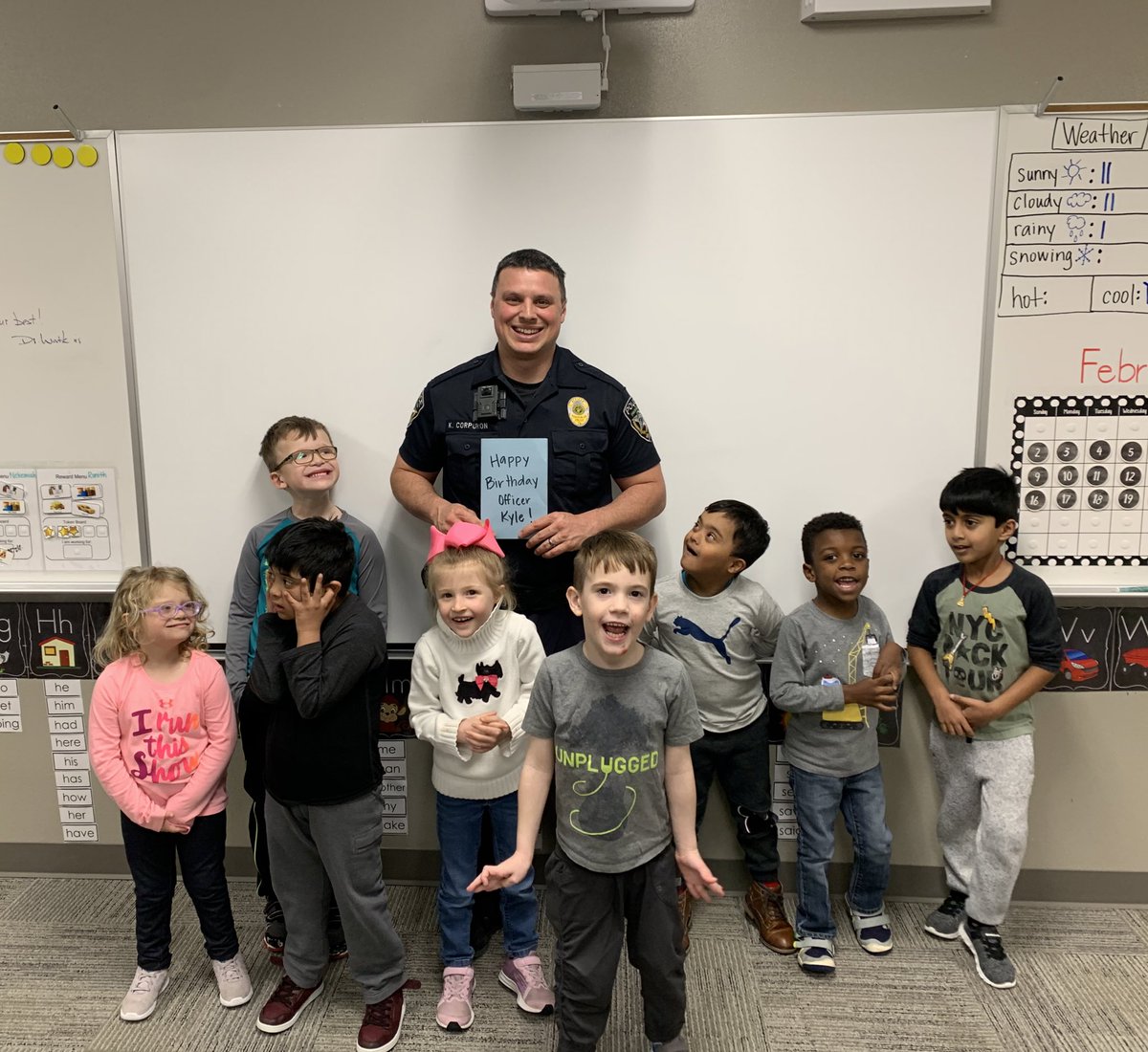 Ms_DeLaney306's tweet photo. Happy birthday, Officer Kyle! @Spradley_El https://t.co/zBvYG2E7q5