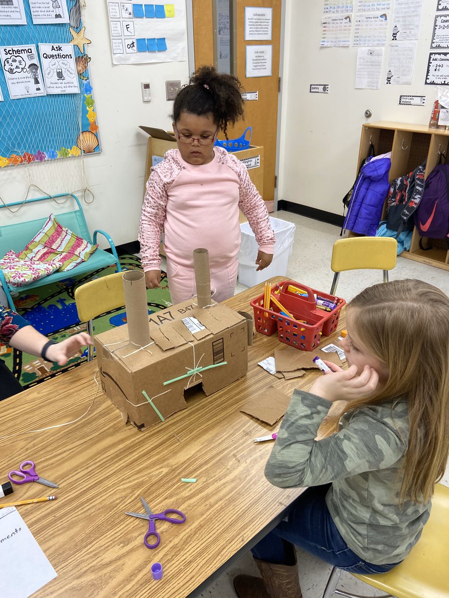 MASTFINSUP's tweet photo. Ms. Gibson’s class completed a STEM project today. The students had to build a log cabin while budgeting for their supplies! #yeahthatstemschool #finsup @MASTFINSUP https://t.co/dCQDwc1o4z