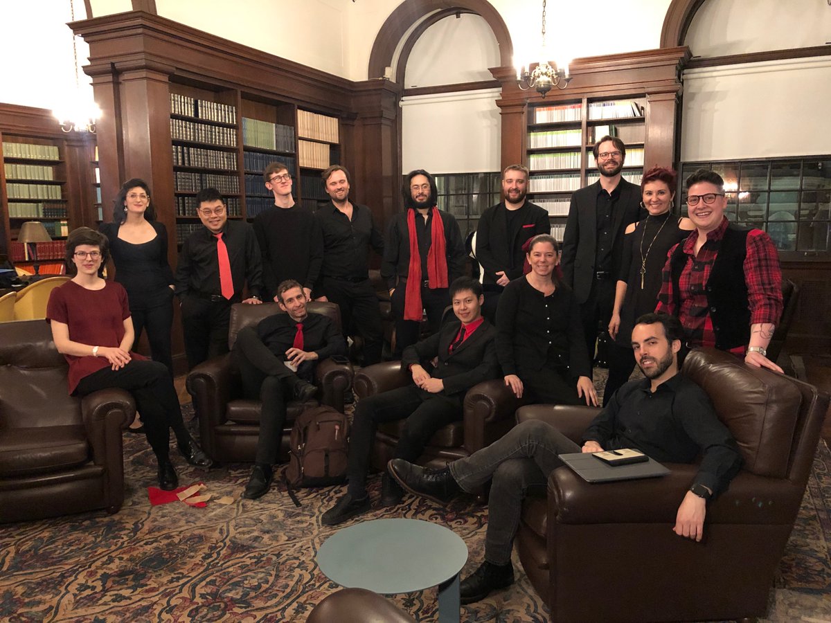 ComposerNina's tweet photo. Another brilliant concert by @EchappeMusic last night, led my Maestro #BenGrow - the 1st in our residency @ItalianAcademy. Join us on March 4th, 7:30pm for more music!
#EnsembleEchappe #newmusic #ChristopherTrapani #ElliottCarter #IsabelMundry https://t.co/eeOn5v9I9X