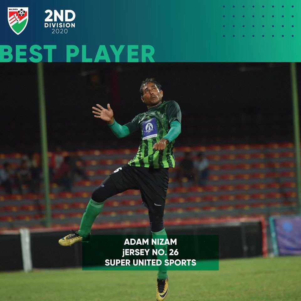 Football Association Of Maldives On Twitter Best Player Of 2nd Division 2020 Adam Nizam Super United Sports Https T Co P3gejxspxq Twitter
