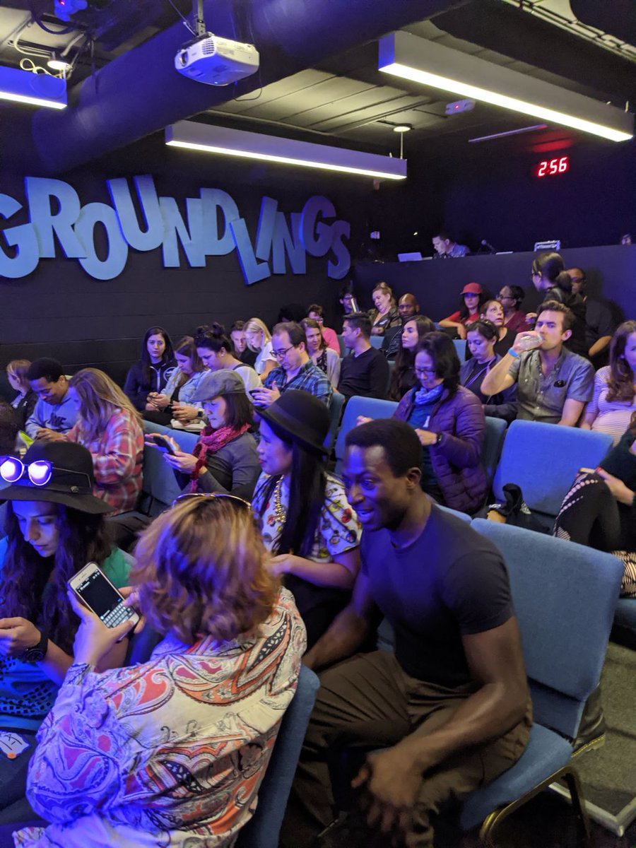 groundlings's tweet photo. #TBT to our wildly successful Open House this past weekend. Thanks to everyone who joined us for classes, shows, and festivities! Special shout out to our sponsors: @NinkasiBrewing @taffersmix #toastedandroasted and @milkbarstore https://t.co/FzdFepJggq