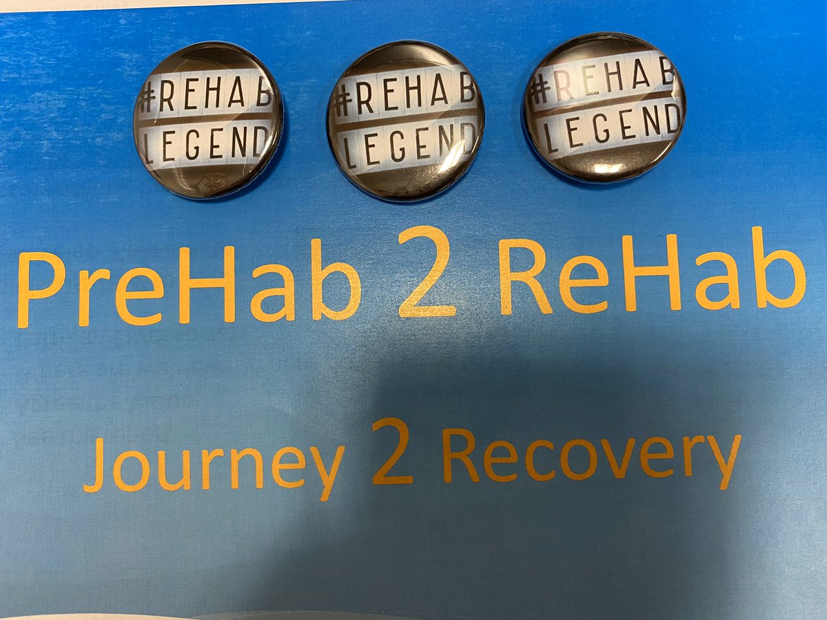 HarveyJ68's tweet photo. Thank you @TantamKate for our #REHABLEGEND badges !!
#ERAS #getourpatientsup and #recoverquicker #teamwork letโs do day 0 day 1 mobilisation ๐ช
@LizB1 @tipps1 @2bGrh @debell11 @NettletonJeremy @JelskiJoseph @sphams @suz_cro @JaneBenfield2 @PrescottWard @kateharris85 https://t.co/xs2RJcrzSO