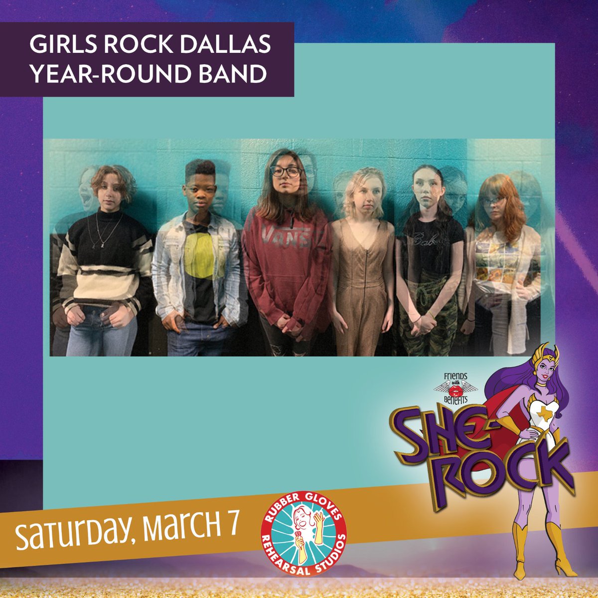 fwbdenton's tweet photo. @GirlsRockDallas brings you the show you've been waiting for Saturday, March 7th at She-Rock!

Come celebrate #internationalwomensday with us as we support @GirlsRockDallas and @DMACDenton's You Are Here Program!

Info and tickets found here: https://t.co/OGvbGeyzm3 https://t.co/BxfpGluGWe