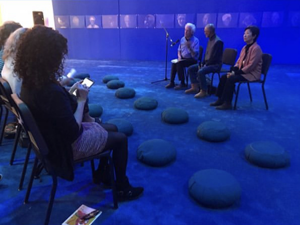 Yesterday at the #LuckmanGallery, Tu-2 in conversation with Michael Lerner and Angela Oh on art, healing, and creativity. Thank you to all who joined this eye opening experience!