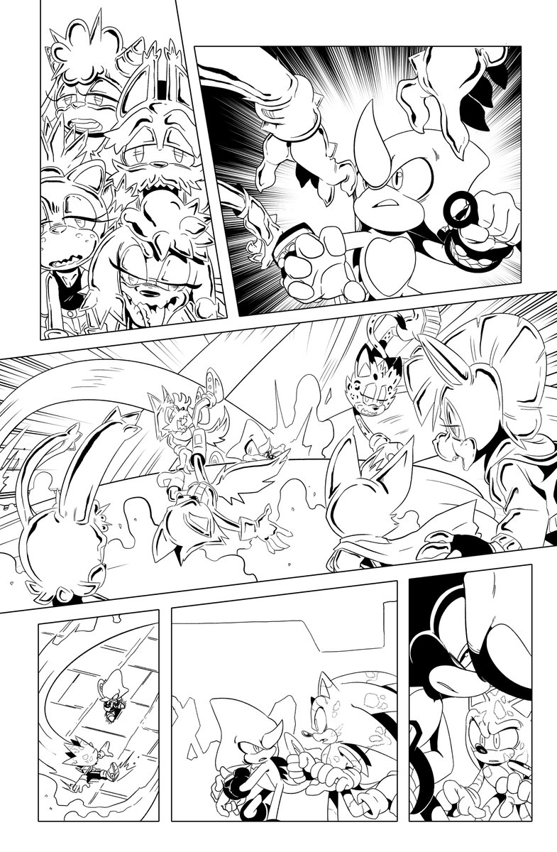 Here's some pencil-inks from issue 24.
#SonictheHedgehog #sonic