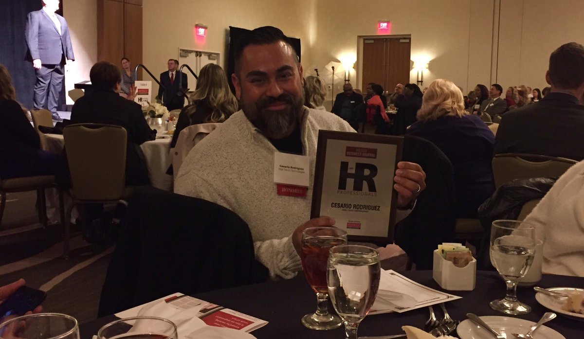 HighTouch's tweet photo. Congratulations to our very own Cesario Rodriguez! ⁦Recognized today at the @ICTBizJournal⁩ HR Professionals event #ICTBizHRPros https://t.co/QHECKQ7JWG